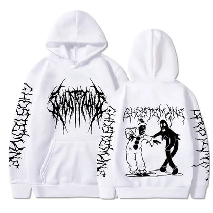 Ghostemane Double Sided Print Hoodie Men's Fashion Hip Hop Metal Rock Hoodies Gothic Oversized Sweatshirt Tracksuit Streetwear