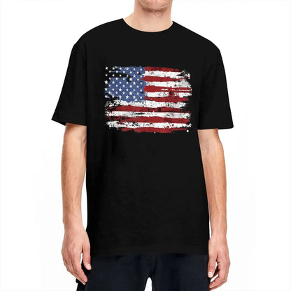 American Flag USA United States Of America US 4th Of July T Shirt Summer T Shirts Cotton Tee Shirt For Men Short Sleeve Tees