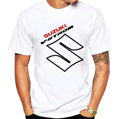 Summer new style motorcycle enthusiast men's 100% cotton T-shirt for casual sports fashion trend, loose short sleeves