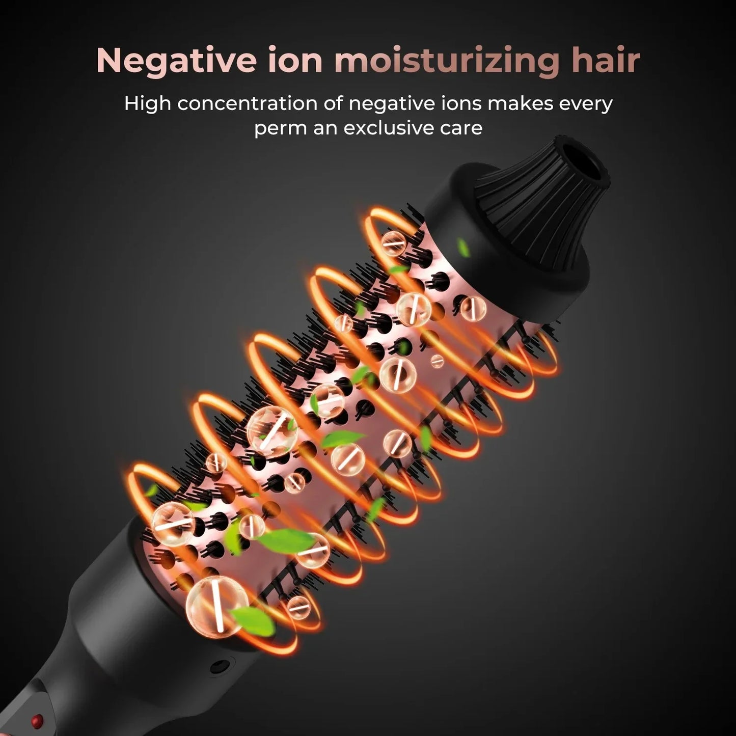 2026 New Curling Thermal Brush PTC Heated Curling Iron Round Brush 32mm Hair Curler Hot Volumizing Brush Styler
