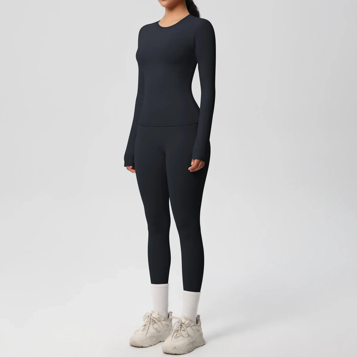 2 PCS Sportswear Yoga Set Gym Clothes Yoga Suits For Women Fitness Set Tracksuits Sports Long Sleeve Crop Top Gym Leggings