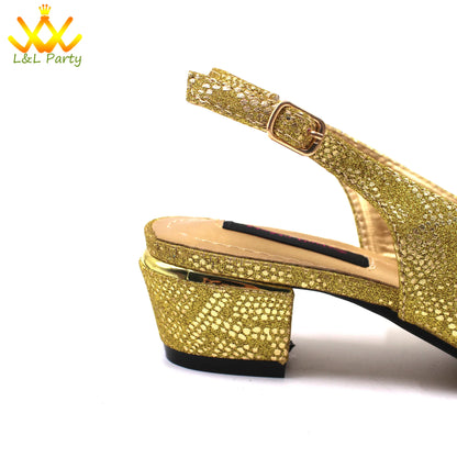 Italian Women Shoes Matching Bag Set in Sky Blue Color Comfortable Heels with Appliques for Wedding
