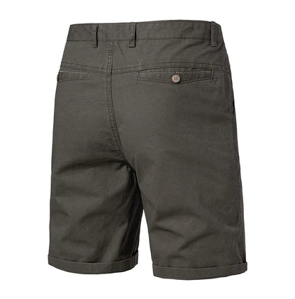 8 Colors Mens Cotton Casual Shorts Summer Business Casual Knee Pants Classic Khaki American Style Streetwear Golf Shorts Beige