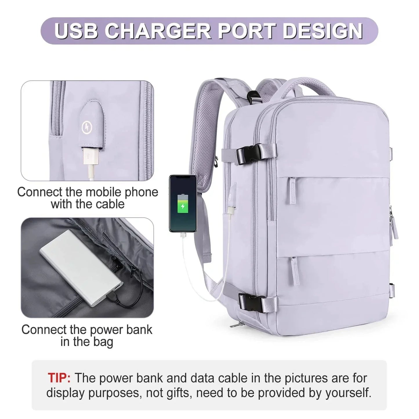 Travel Backpack for Women 40x25x17 Airplane Cabin Backpack Carry-On Luggage 14inch Laptop Backpack Casual Schoolbackpack
