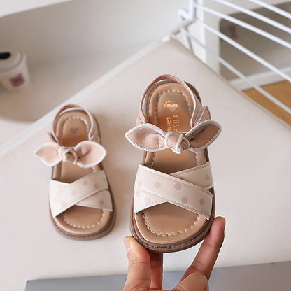 2026 Summer New Girls Soft Bottom Sandals Fashion Retro Hollow Roman Casual Shoes Open-toe Hundreds Of Princess Beach Shoes