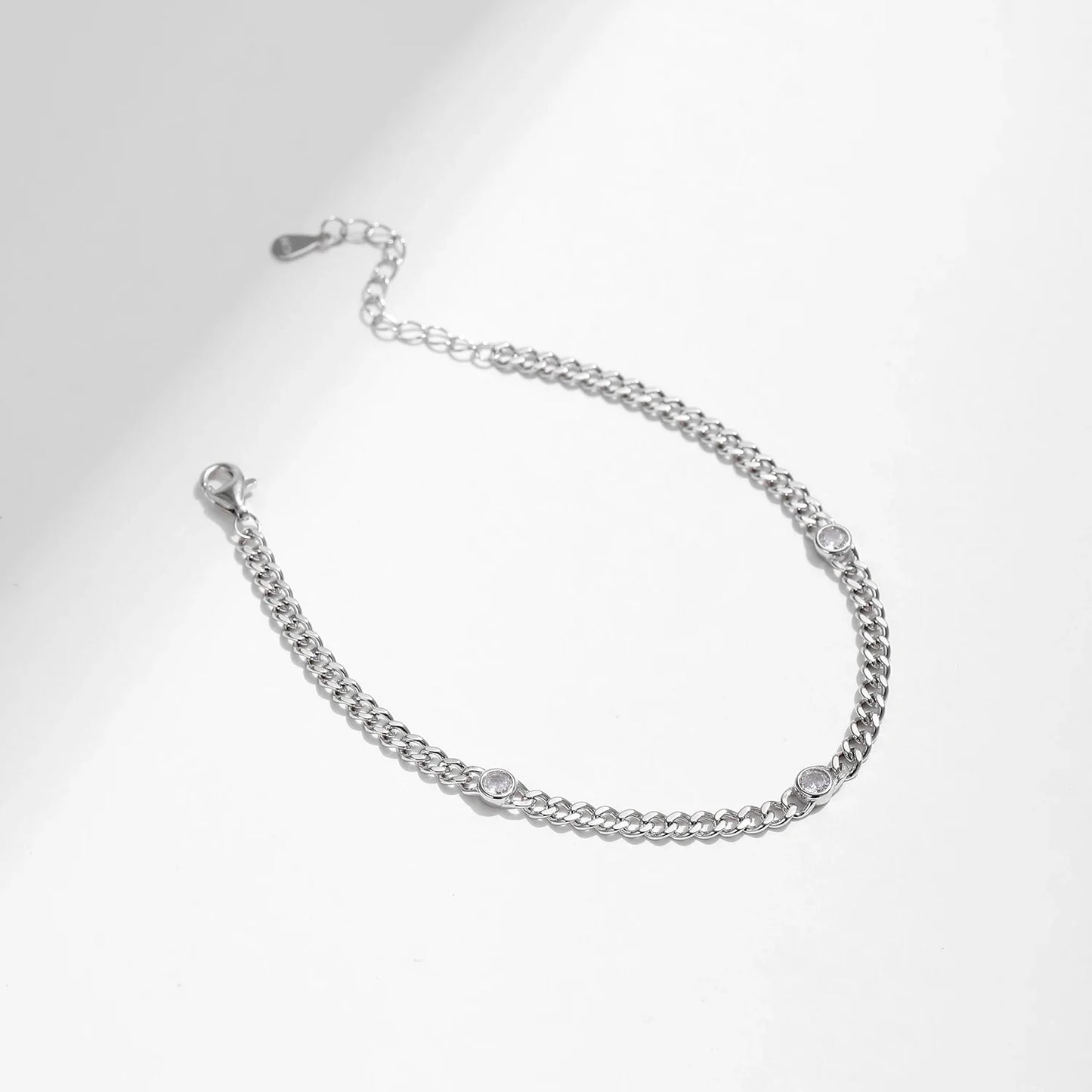 White Gold Plated D Color Round Moissanite Twisted Bracelet 925 Sterling Silver VVS1 Dainty Adjustable Jewelry Gifts
