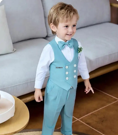 Baby Kids Photography Suit Newborn 1 Year Birthday Ceremony Costume Children'S Day Performance Suit Boys Formal Wedding Dress