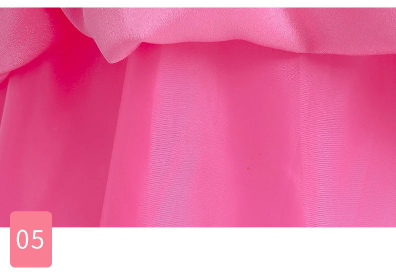 Princess Peach Baby Girls Cosplay Dress Kids Vestidos Birthday Party Dresses Carnival Halloween Costume Ball Gown Clothing