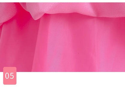Princess Peach Baby Girls Cosplay Dress Kids Vestidos Birthday Party Dresses Carnival Halloween Costume Ball Gown Clothing