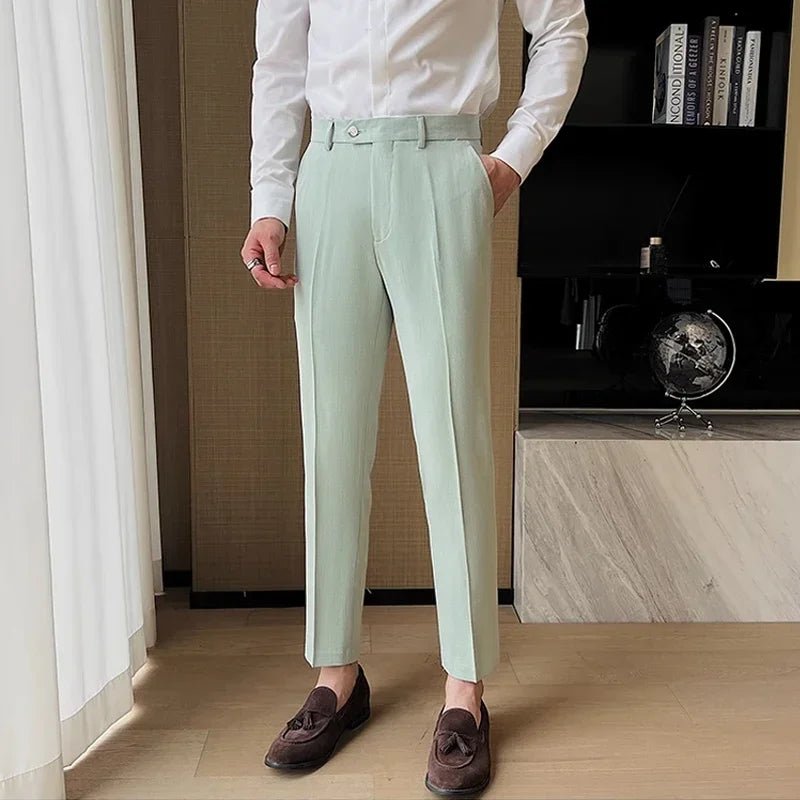 ( Jacket + Vest + Pants ) High-end Men's Slim Business Casual Suit Groom Wedding Dress Party Suit Blazers Waist Coat Trousers