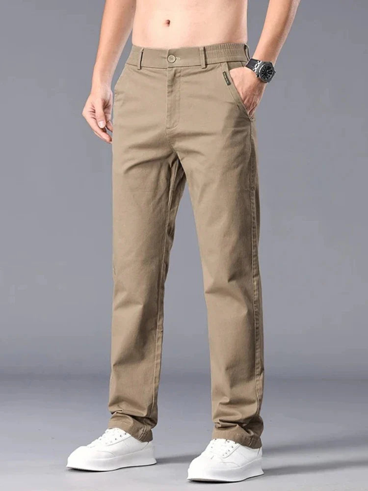 Brand Autumn New Stretch Men Casual Pants Straight Business Dress Formal Trousers Work Fashion Male Comfort Pants