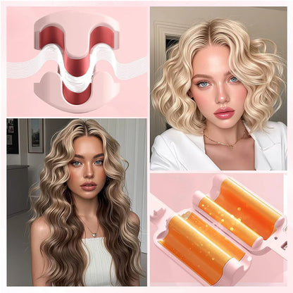 1.25 Inch Deep V-shaped Hair Curling Iron Ghost Waves Wave Perm Tourmaline Hair Curler With Multiple Temperature Her's Gifts