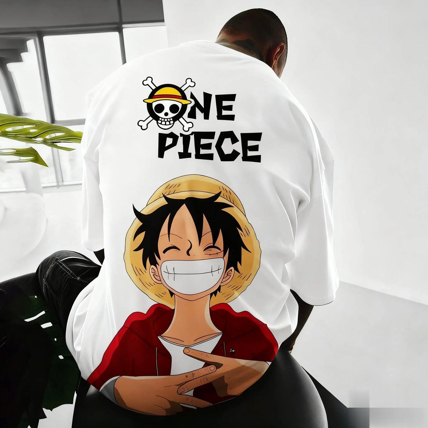 Camiseta One Piece Anime Luffy Algodão Desenho Animado Manga Curta Camiseta Estampada Casual Verão Top Masculino Feminino Nova Moda Y2k Roupa Masculina