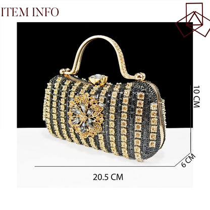 Italian Design Rhinestone-encrusted Ladies Party Women Shoes And Bag  Nigeria Gold Mini Bag Women High Heels