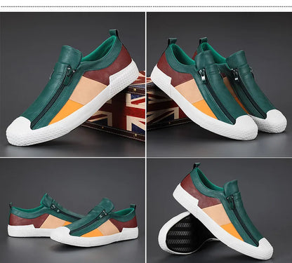 Handmade Leather Casual Shoes for Men Shoes Design Sneakers Man Comfortable Leather Shoes Men Loafers
