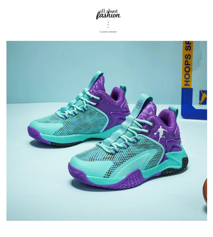 Kids Basketball Shoes Boys Sneakers Non-slip Child Trainer Basket Shoes Outdoor Children Sport Shoes Zapatillas De Deporte