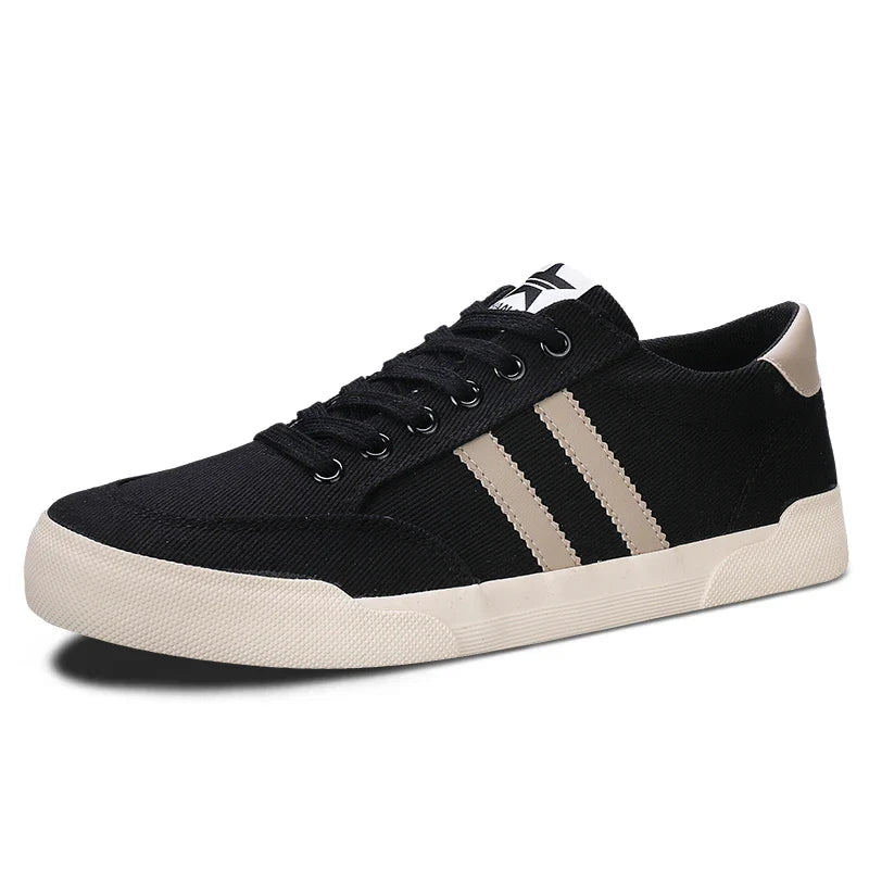 Retro Green Vulcanize Shoes Men Breathable Leisure Shoes For Men Lightweight Flat Casual Canvas Sneaker