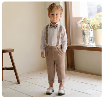 Flower Boys Summer Luxurious Birthday Dress Baby Kids Beaufitul Photograph Suit Children Formal Wedding Performance Tuxedo Wear