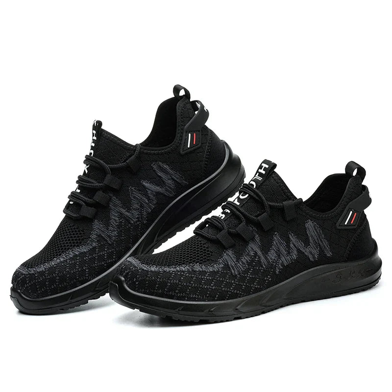 Lightweight Safety Shoes Men Steel Toe Sneakers Puncture Proof Breathable Work Safety Boots Man Comfy Construction Work Shoes