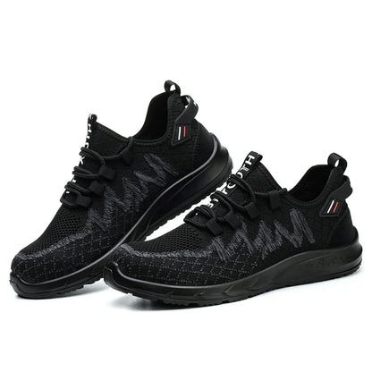 Lightweight Safety Shoes Men Steel Toe Sneakers Puncture Proof Breathable Work Safety Boots Man Comfy Construction Work Shoes