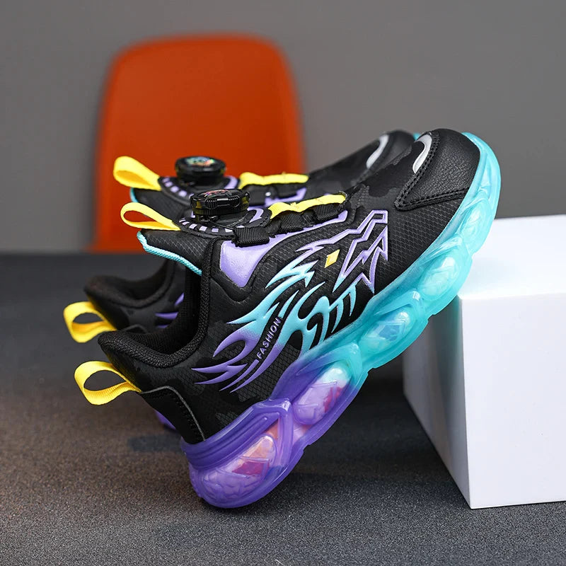 Fashion Children's Leather Casual Shoes For Boy Sneakers Breathable Kids School Walking Non-slip Sport Running Shoes Outdoor