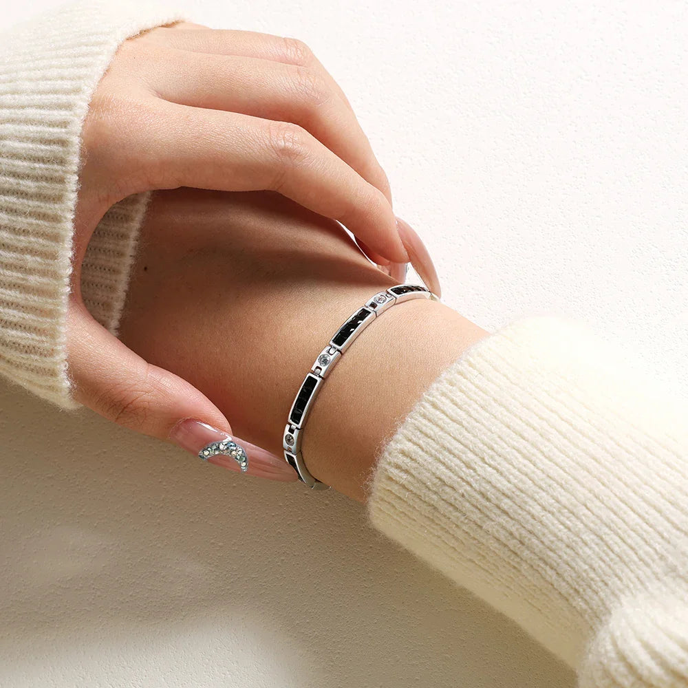 Princess Cut 3*3mm Black Spinel Bracelets forWomen Men S925 Silver Zircon Tennis Bracelet Fine Jewelry With Certificate