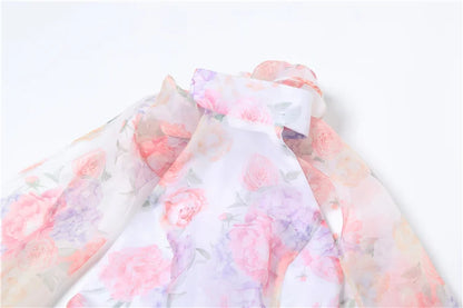 Autumn Release Junior Above Knee Mini Sexy High Street Dress Girl Slim Fit Printing Backless Fashion Robe K24D61176