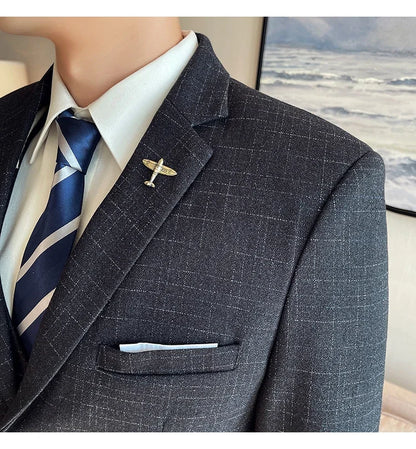 Traje De Boda De Alta Calidad Para Hombre, Traje Profesional De Negocios A La Moda, Chaleco Y Pantalones, Conjunto De 3/2 Piezas