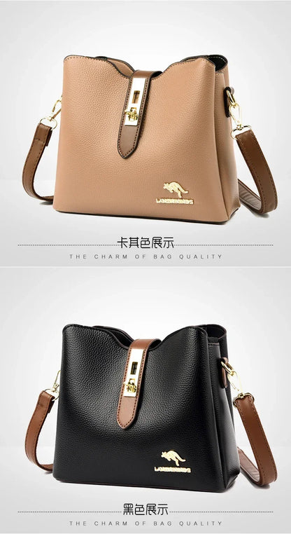 New High-quality Large Capacity PU Classic Women's Shoulder Bags 2025 Fashion Concise Light Luxury Versatile Style Crossbody Bag