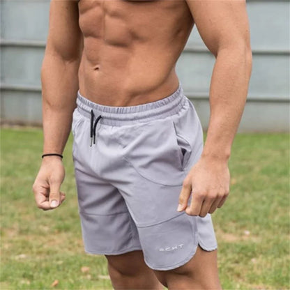 Men Gym Fitness Loose Shorts Bodybuilding Joggers Summer Quick-dry