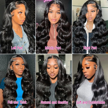 13x413x6 HD Body Wave Lace Front Human Hair Wigs Pre Plucked Remy 40 42 Inch 5x5 Glueless Wet And Wavy Lace Frontal Wigs