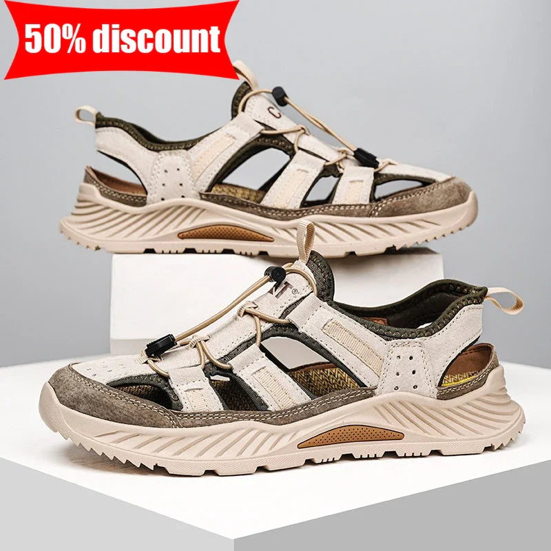 Mens Sandals Summer Outdoor Walking Fashionable Comfortable Soft Beach Water Shoes Daily Versatile Breathable Commuting Sneakers