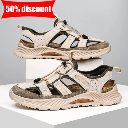 Mens Sandals Summer Outdoor Walking Fashionable Comfortable Soft Beach Water Shoes Daily Versatile Breathable Commuting Sneakers