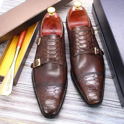 Sapatos Sociais Masculinos de Couro – Estilo Oxford Formal, Tamanhos 40–47, Preto e Marrom
