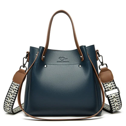Genuine High Quality Leather Shoulder Crossbody Bags for Women Luxury Handbags Women Bag Large Capacity Soft Tote Messenger Bag