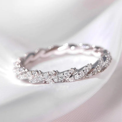 1mm All Real Moissanite Rings for Women Certified Full Diamond Bridal Jewelry 100% S925 Sterling Silver Wedding Bands GRA