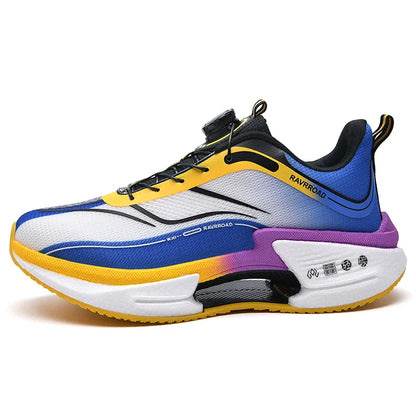 Family carbon plate running shoes for Boys Big Boys Student rotating button Technology TPU+ Popcorn high pop sneakers for girls