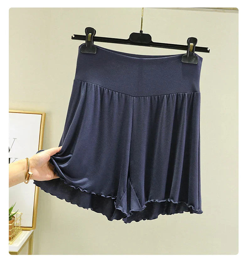 Modal Summer Shorts Sleep Bottoms Women Pure Color Casual Sleepwear Pants 2026 Loose Short Home Wide Leg Pants