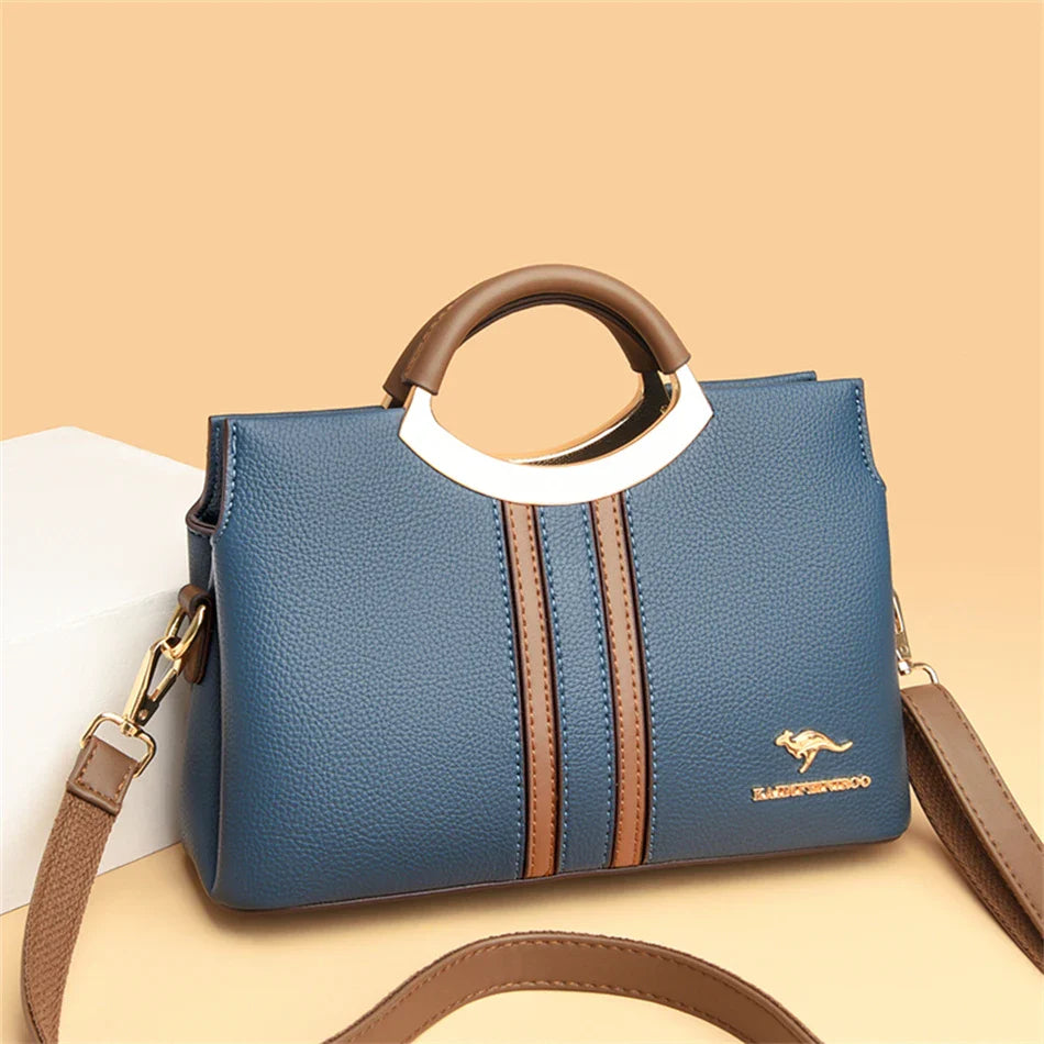 Luxury Designer Crossbody Bag for Women 2024 Brand 3 Layers Handbag Purse Female Genuine High Quality Leather Shoulder Totes Sac