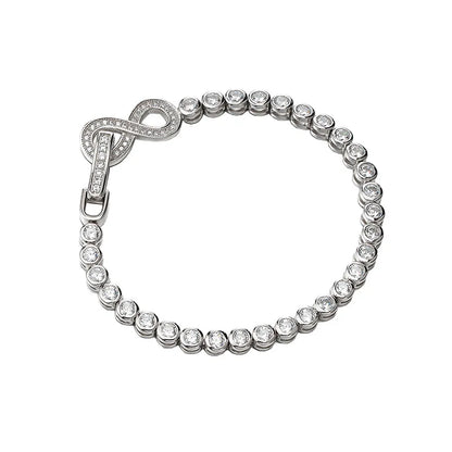 Full 3mm High Carbon Diamond Bracelet S925 Sterling Silver Sparkling Bracelet for Women Engagement Wedding Fine Jewelry