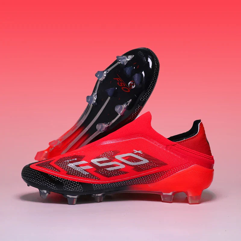 Pro Without-lace F50 Mens Soccer Shoes Boys Training Non-Slip Turf Soccer Cleats TF/FG Football Sneakers Chuteira Campo 35-45