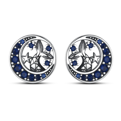 925 Silver Charms Plata De Ley 925 Jewelry Women Fashion Cute Tiny Clear Crystal CZ Stud Earrings Star Starfish Dolphin Earrings