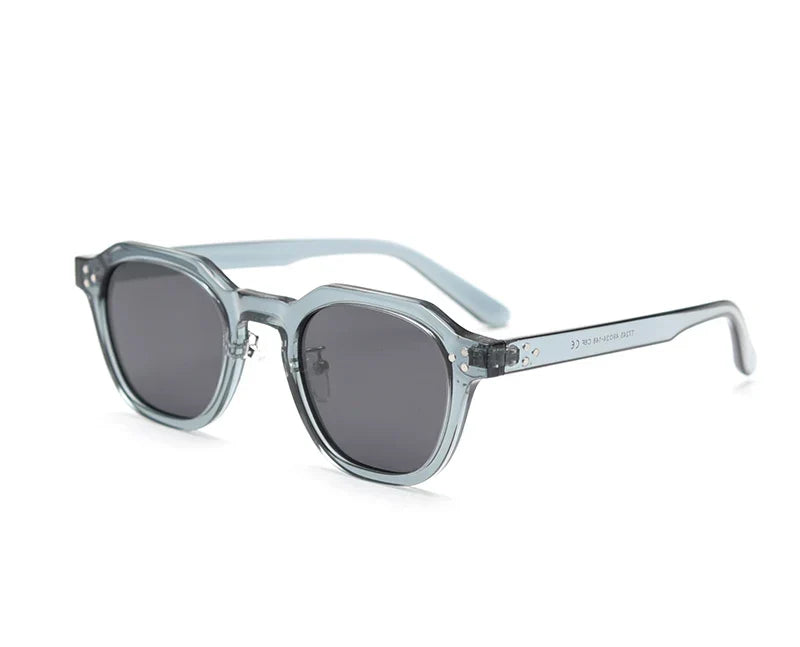 retro sun glasses for women TR90 frame polygon polarized sunglasses uv400 male green brown 2023 summer