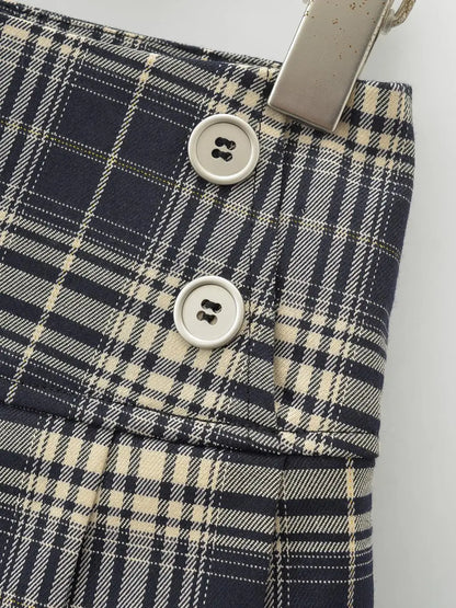 Summer Mini Skirts For Woman Korean Fashion Red Plaid Skirts Women Y2k Skirts Pleated Pleated Skirts Vintage Preppy Style