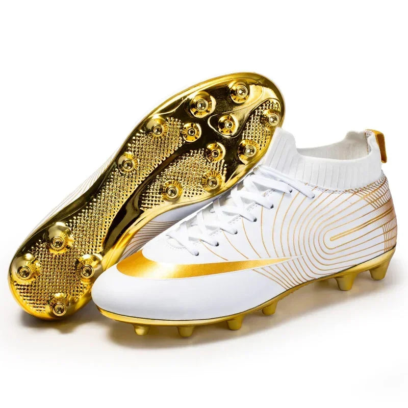 Men Soccer Shoes Ankle Outdoor Long Spikes Football Boots TF Professional Grass Cleats Unisex Football Shoes Chuteira Society