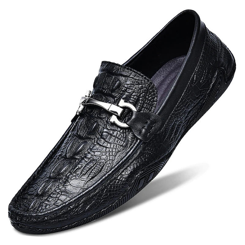 Blue Slip On Loafers Genuine Leather Casual Shoes Men Luxury Brand Designer Men's Moccasins Mocassin Homme Sales Discount