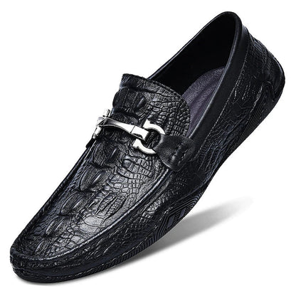 Blue Slip On Loafers Genuine Leather Casual Shoes Men Luxury Brand Designer Men's Moccasins Mocassin Homme Sales Discount