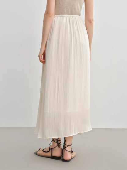 Plus-Size Women's Lightweight Flowing A-Line Skirt - 2025 Summer New Fashionable Commute Long Dress 25DS82792