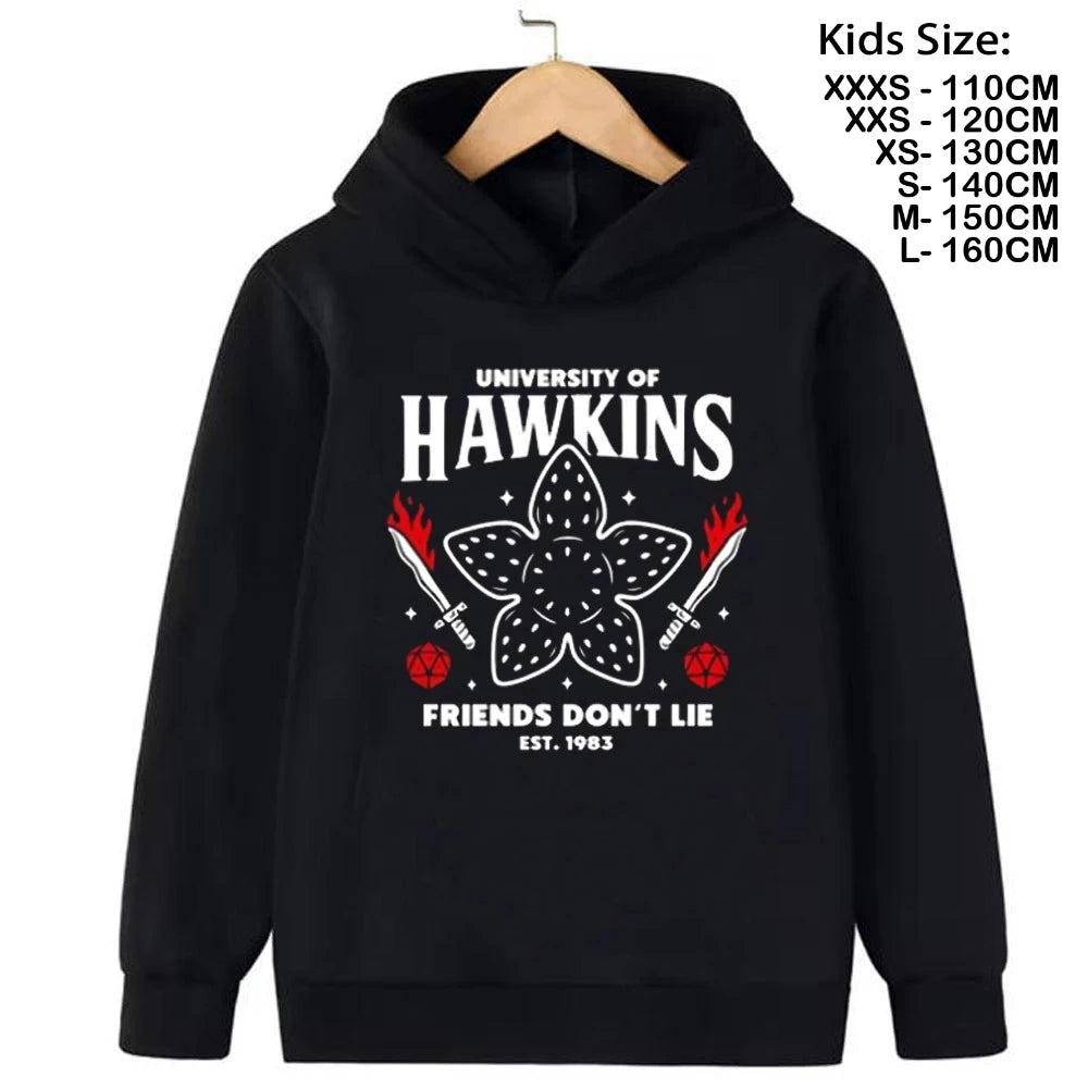 Hoodies Kids Cartoon Anime Print Clothes Streetwear Basic Boys Tops Children Sweatshirts
