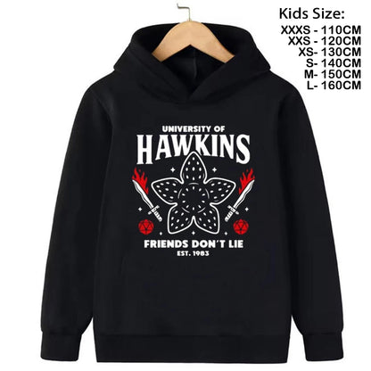 Hoodies Kids Cartoon Anime Print Clothes Streetwear Basic Boys Tops Children Sweatshirts